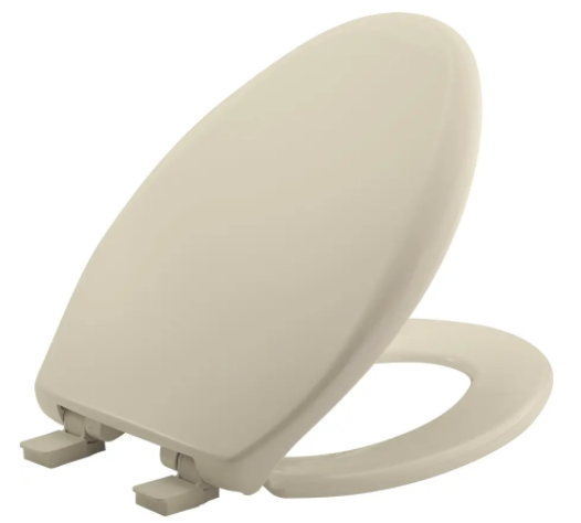 Bemis 1200E4 006 Bemis Affinity® SlowClose Elongated Closed Front Plastic Toilet Seat Never Loosens with Extra Stability in Bone | Plumbers Center