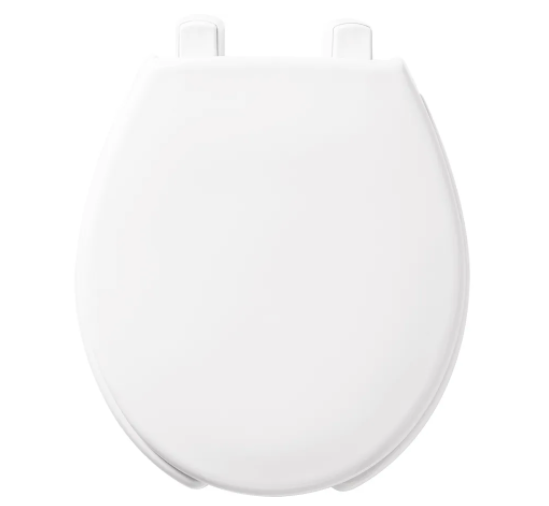 Bemis 2L2050T 000 Medic-Aid 2" Lift Raised Open Front Plastic Toilet Seat and Cover, ROUND, Long Lasting Solid Plastic in White 