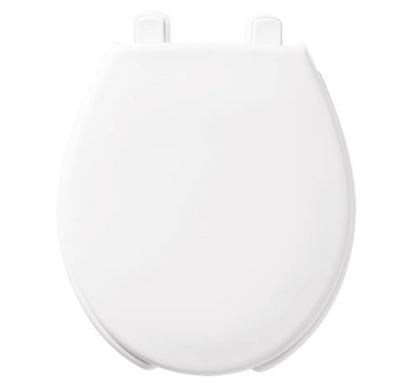 Bemis 2L2050T 000 Medic-Aid 2" Lift Raised Open Front Plastic Toilet Seat and Cover, ROUND, Long Lasting Solid Plastic in White 