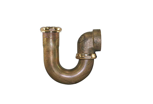 OS&B 1227 Cast Rough Brass Sink Trap Elbow with Solder Connection 