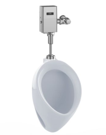 Toto UT104E#01 Commercial Washout High Efficiency Urinal with 3/4" Top Spud Inlet, 0.5 GPF, Cotton White 