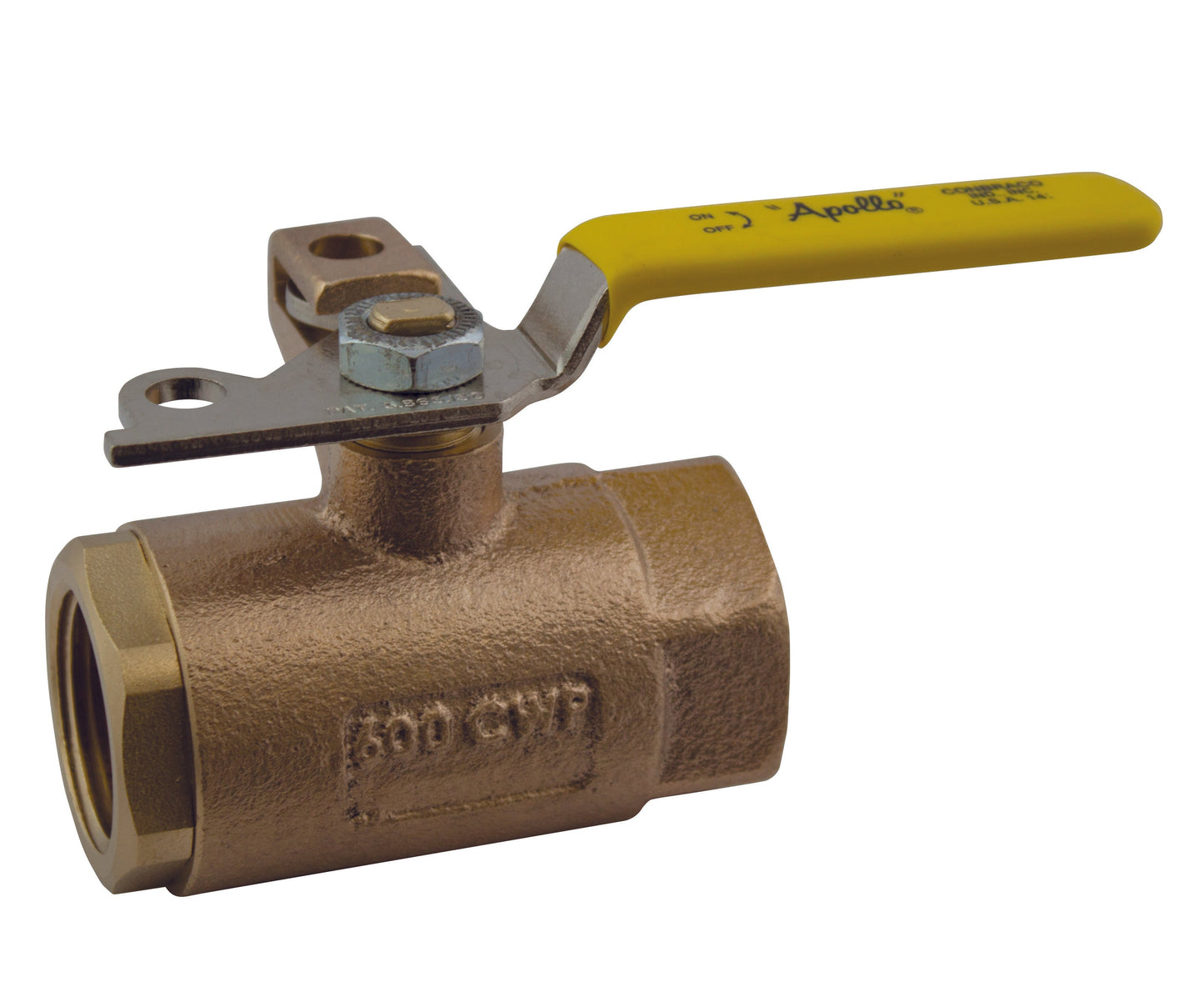 Apollo Valves 75-102-41 3/8" Threaded Lockable Brass Ball Valve with Lockable Handle & Auto Drain | Plumbers Center