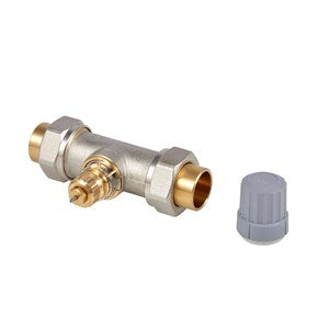 Danfoss 013G8044 RA2000 3/4" Straight Thermostatic Radiator Valve with Double Union Female Sweat Tailpieces 