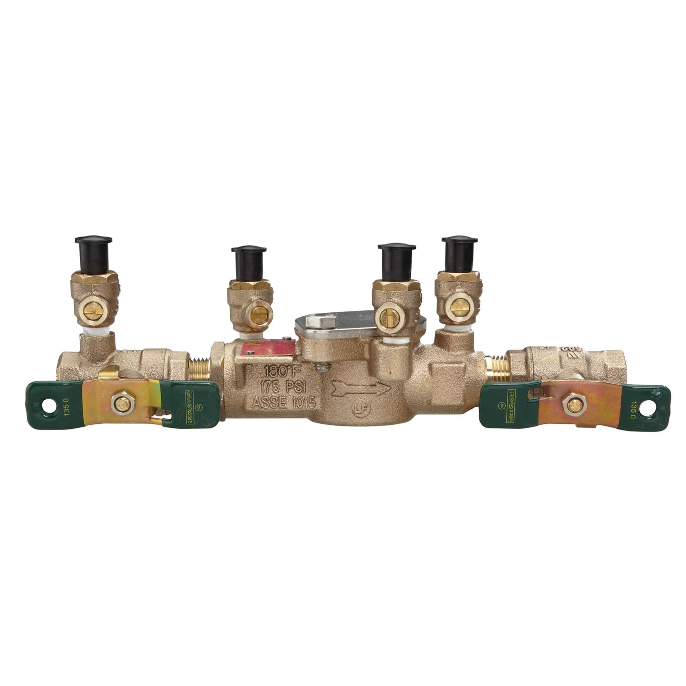 Watts 0063230 - LF007-QT-1/2 - 1/2" DCVA Double Check Valve Backflow Preventer Assembly, Quarter Turn Shutoff, Single Top Entry - Lead Free