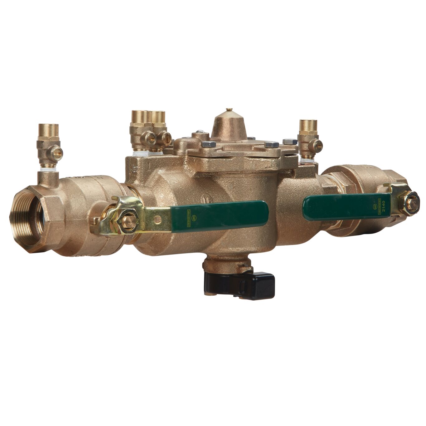 Watts 88004114 - LF009M2-QT-FS-112 - 1-1/2" RP Reduced Pressure Zone Backflow Preventer Assembly with Quarter Turn Shutoff Valves, Lever Handles, Backflow Flood Sensor - Lead Free