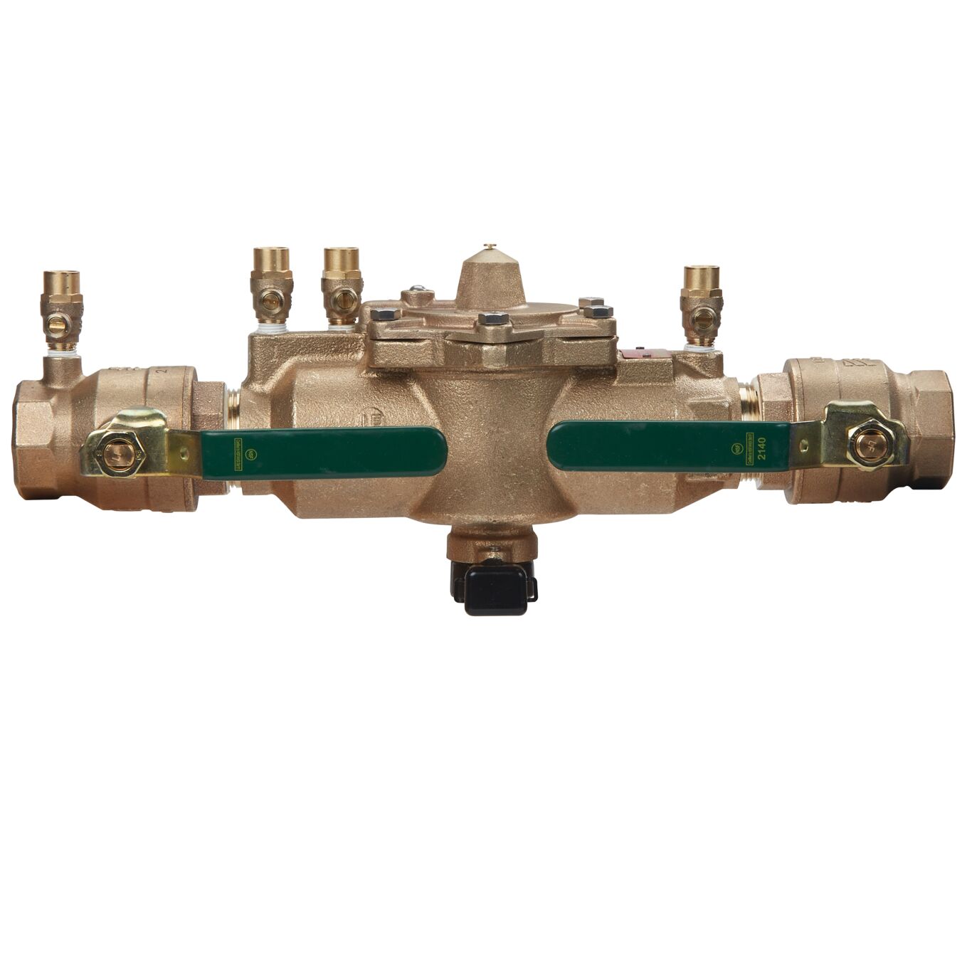 Watts 88004034 - 009M2-QT-FS-112 - 1-1/2" RP Bronze Reduced Pressure Zone Assembly Backflow Preventer with Quarter Turn Shutoff Valves, Backflow Flood Sensor