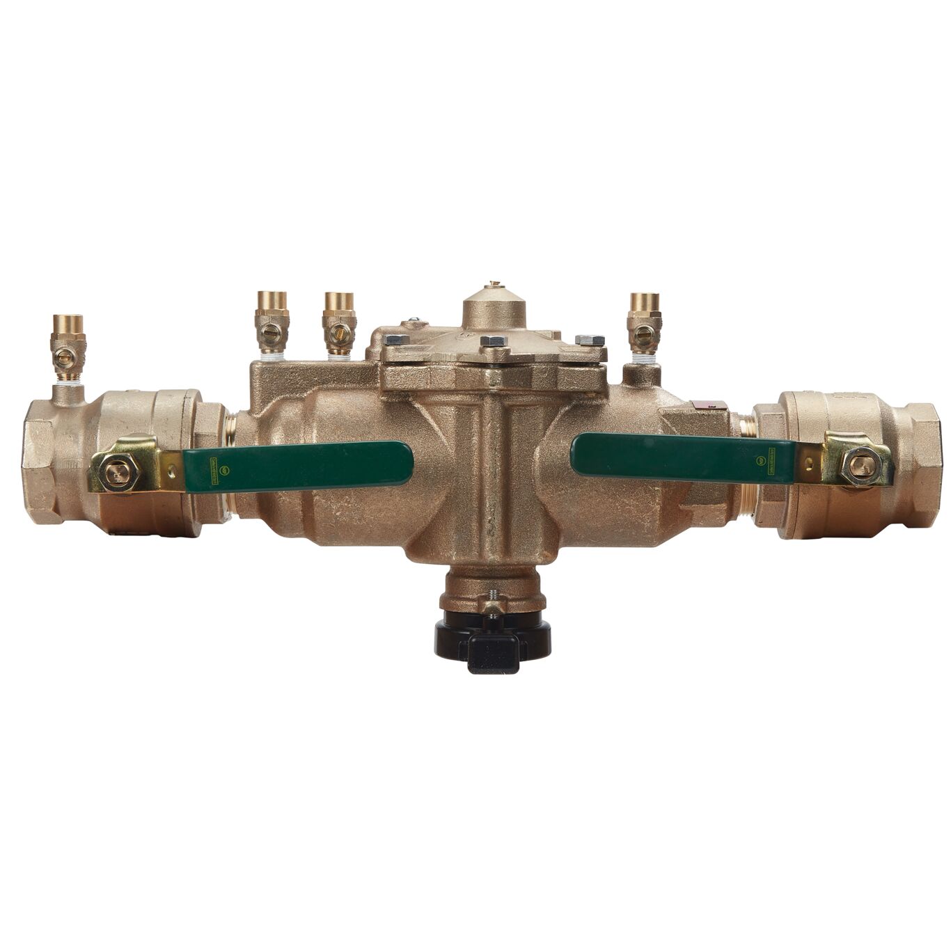 Watts 88004051 - 009M2-QT-FS-2 - 2" Bronze Reduced Pressure Zone Assembly Backflow Preventer with Quarter Turn Shutoff Valves, Lever Handles, Backflow Flood Sensor