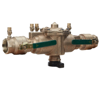 Watts 88004051 - 009M2-QT-FS-2 - 2" Bronze Reduced Pressure Zone Assembly Backflow Preventer with Quarter Turn Shutoff Valves, Lever Handles, Backflow Flood Sensor