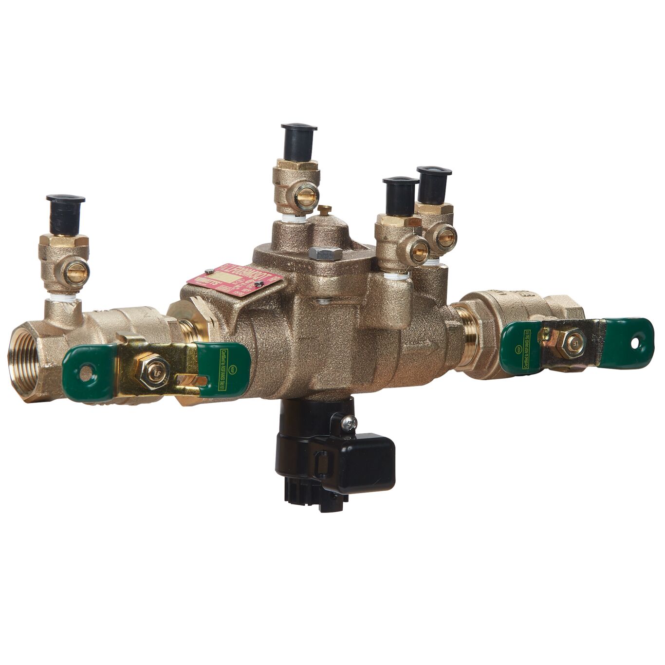 Watts 88004111 - LF009M3-QT-FS-3/4 - 3/4" RP Reduced Pressure Zone Backflow Preventer Assembly with Quarter Turn Shutoff Valves, Tee Handles, Backflow Flood Sensor - Lead Free