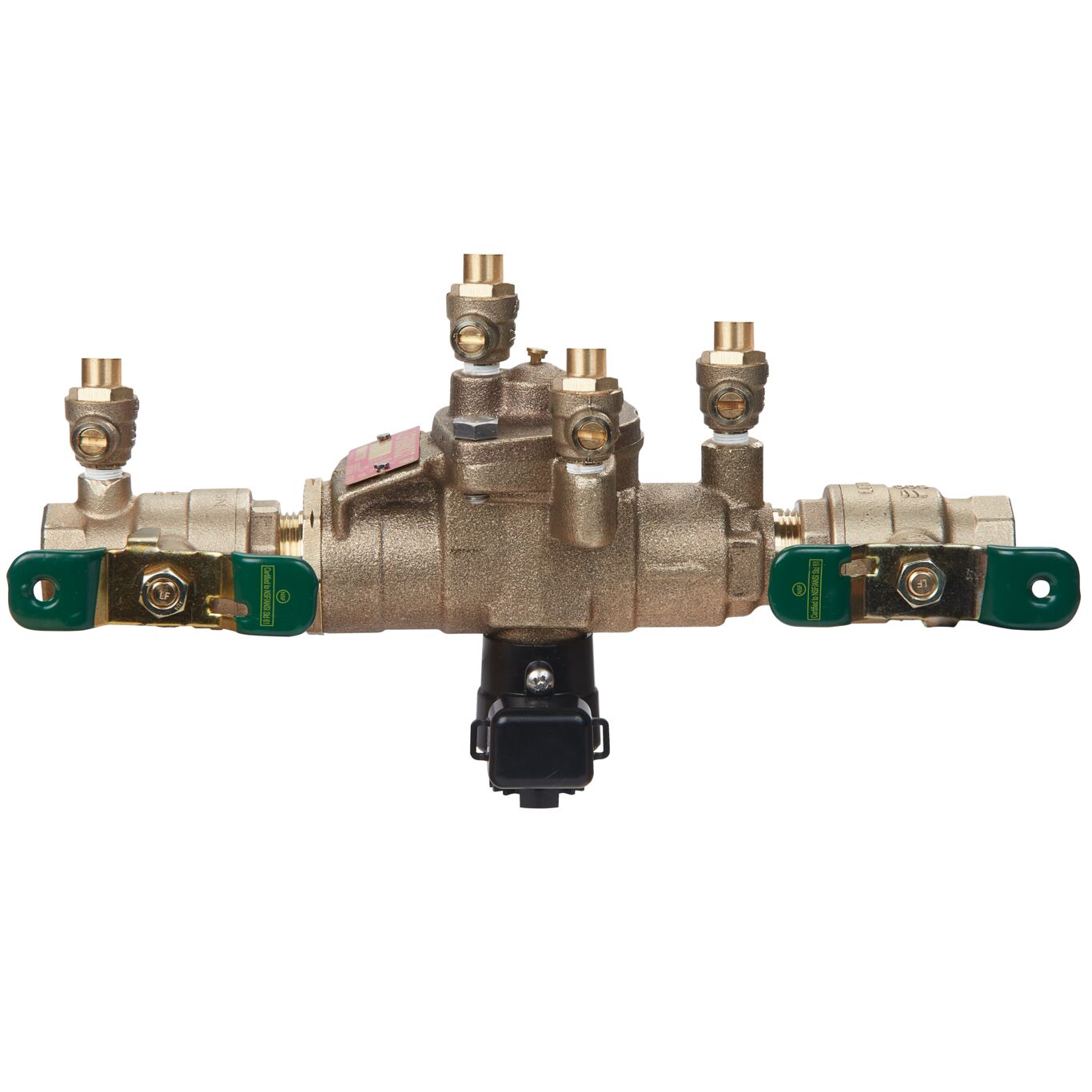 Watts 88004111 - LF009M3-QT-FS-3/4 - 3/4" RP Reduced Pressure Zone Backflow Preventer Assembly with Quarter Turn Shutoff Valves, Tee Handles, Backflow Flood Sensor - Lead Free