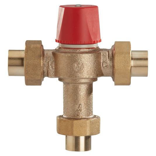 Watts 0559105 - 1" LF1170M2-US Lead Free Hot Water Temperature Mixing Valve, Solder Union End Connections, Adjustable Out 90-160 F