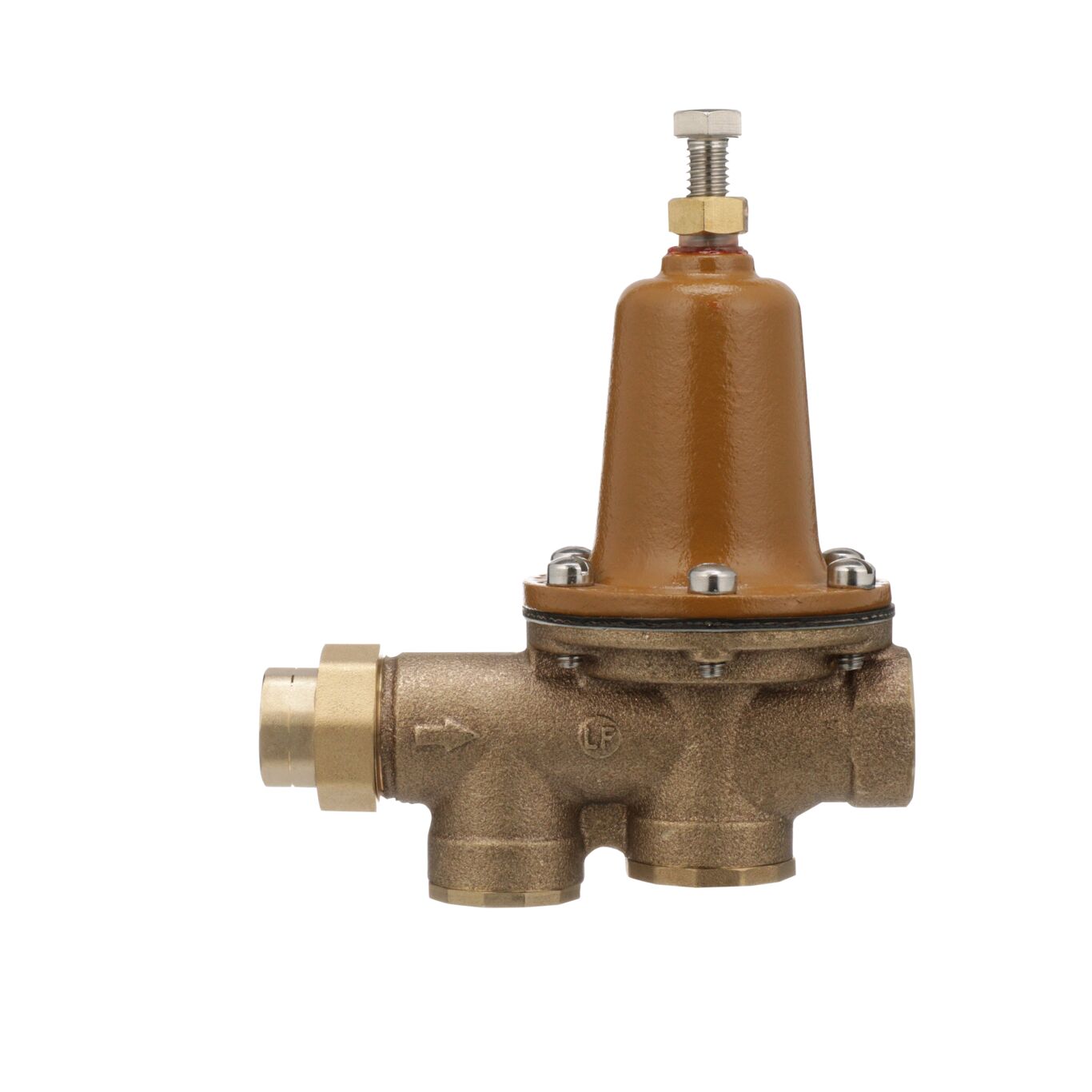 Watts 0009217 - 1/2" LF25AUB-Z3 Lead Free Water Pressure Reducing Valve with NPT Female Union x NPT Female Ends, Adjustable Pressure Range 25-75 PSI 