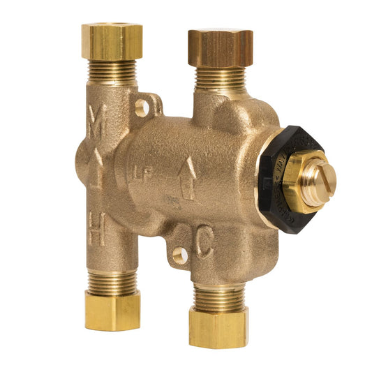 Watts 0204143 Lead Free LFUSG-B-M2 Under Sink Guardian Thermostatic Mixing Valve with 3/8" Compression Ends 