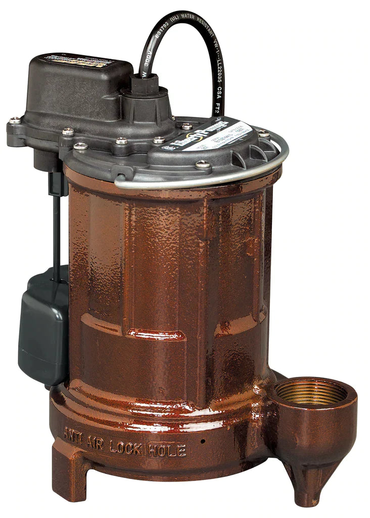 Liberty Pumps 257-2 - Cast Iron Submersible Sump Pump with 25' Power Cord, Vertical Float Switch(VMF), 1/3 HP, 1-PHASE, 115 Volts | Plumbers Center