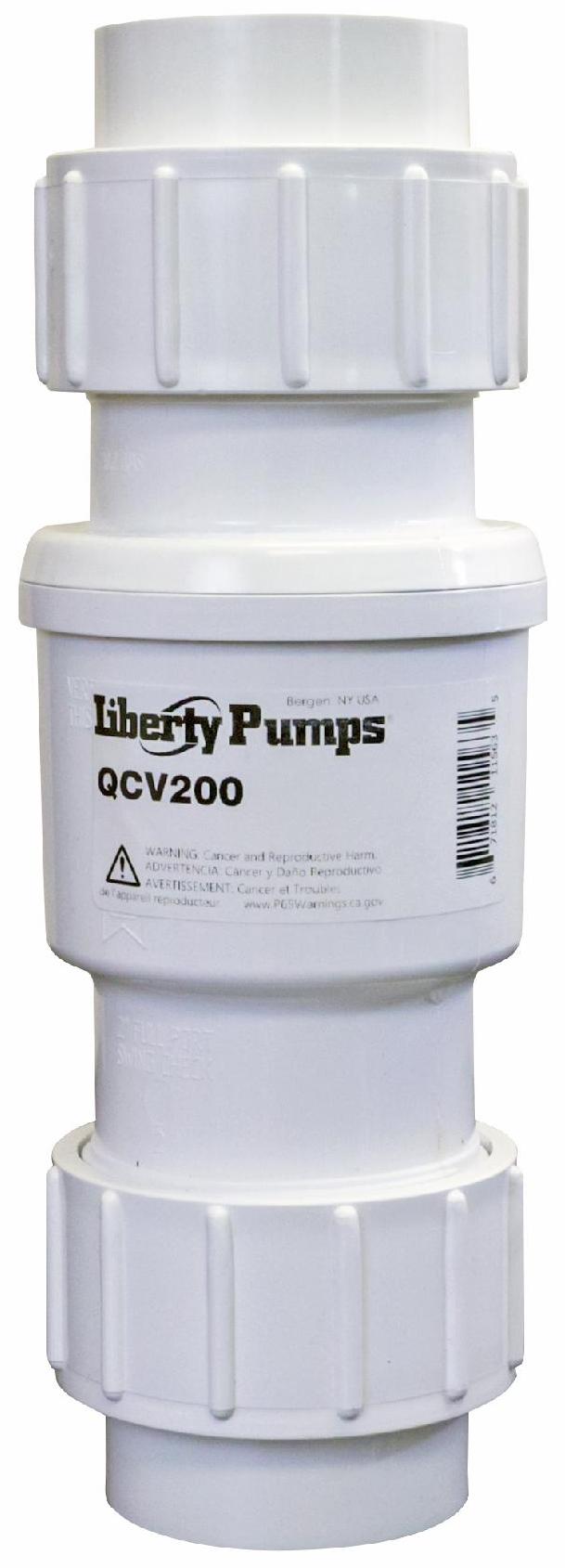 Liberty Pumps QCV200 - 2" Heavy Duty Quiet PVC Check Valve | Plumbers Center