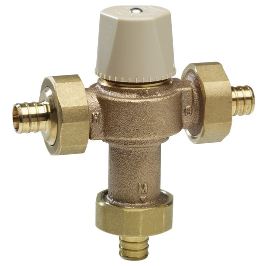 Watts MMV-PEX-M1-12, 0206701 - 1/2" Thermostatic Mixing Valve with Pex End Connections, Adjustable Out 80-120 F 