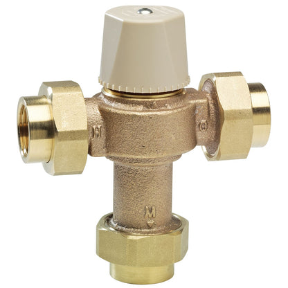 Watts 0559116 - LFMMVM1-UT-1/2 Lead Free Thermostatic Mixing Valve, with 1/2" Threaded Union Ends, Temperature Range 80-120 F 