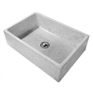 Stern-Williams MTB-3624 Terrazzo Floor Mount Rectangular Mop Sink 36" x 24" x 10" With Built-In Stainless Steel Strainer 