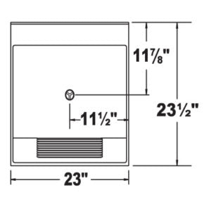 Mustee 17W Durastone 23" Utilitub Laundry Sink Wall Mounted in White 