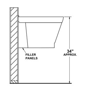 Mustee 17W Durastone 23" Utilitub Laundry Sink Wall Mounted in White 