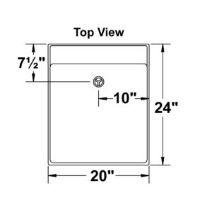 Mustee 18W 20" Durastone Utilitub Wall Mounted Laundry Sink in White 