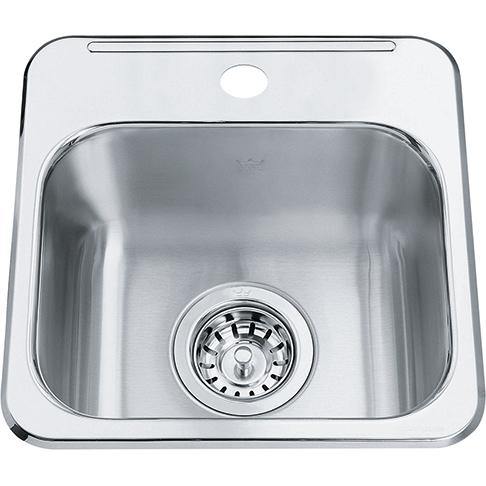 Kindred QSL1313/6/1 - Kindred Steel Queen Drop-In Hospitality Sink, 1 Bowl, 1 Hole, Stainless Steel | Plumbers Center