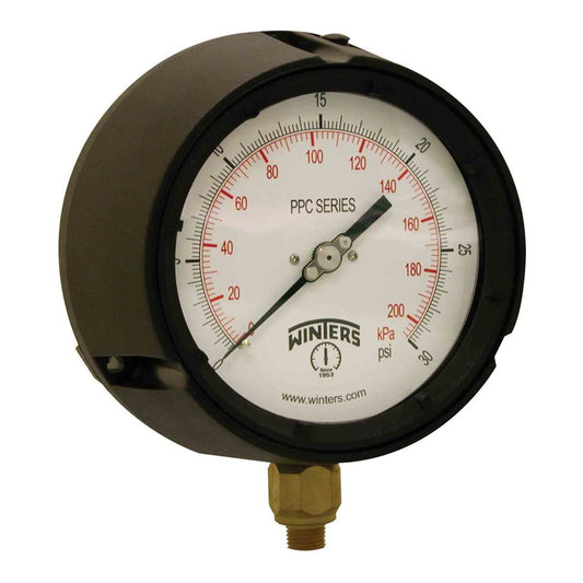 Winters PPC5082 Process Pressure Gauge 0-30 PSI/KPA 1/4" NPT Brass Internals 