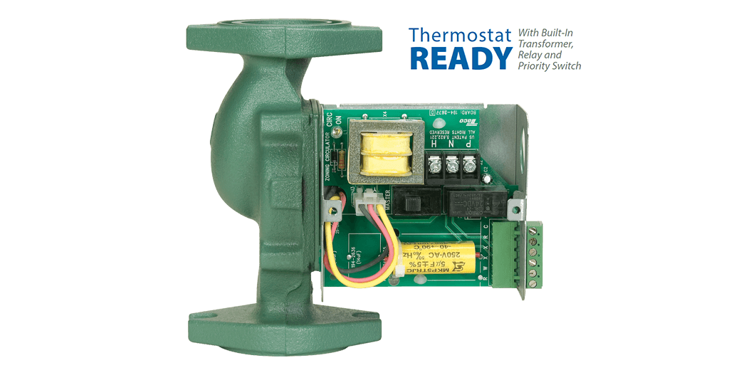 Taco 0011-ZF4-1IFC Taco Series 0011 Flanged Cast Iron Priority Zoning Circulator Pump with Integral Flow Check, 1/8 HP, 115V 