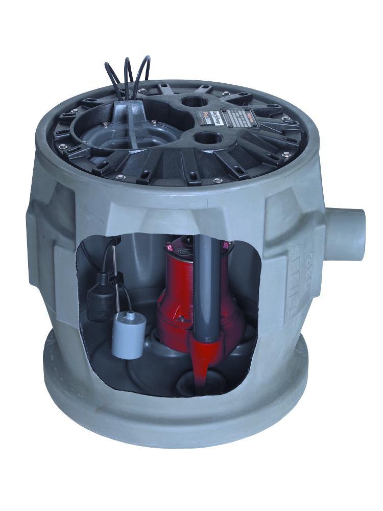 Liberty  Pumps P382LE41 - 4/10 HP Sewage Pump System - 115v - 2" Discharge - 24" x 24" Basin | Plumbers Center