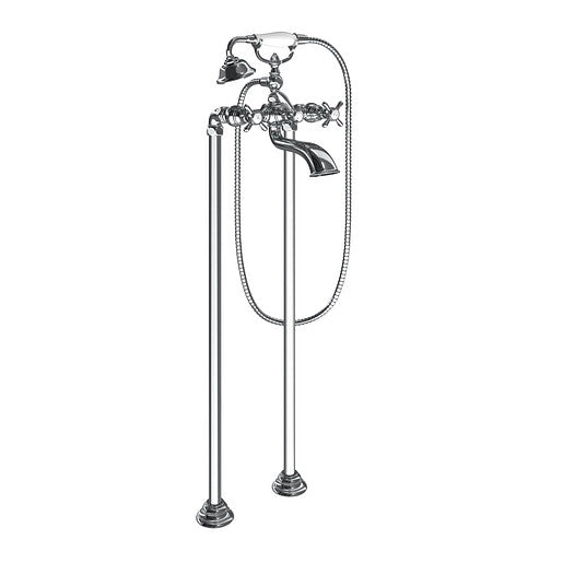 Moen S22105 Weymouth Two-Handle Tub Filler with Handheld Shower, Chrome 