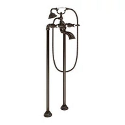 Moen S22110ORB Weymouth Two-Handle Tub Filler with Handheld Shower, Oil Rubbed Bronze