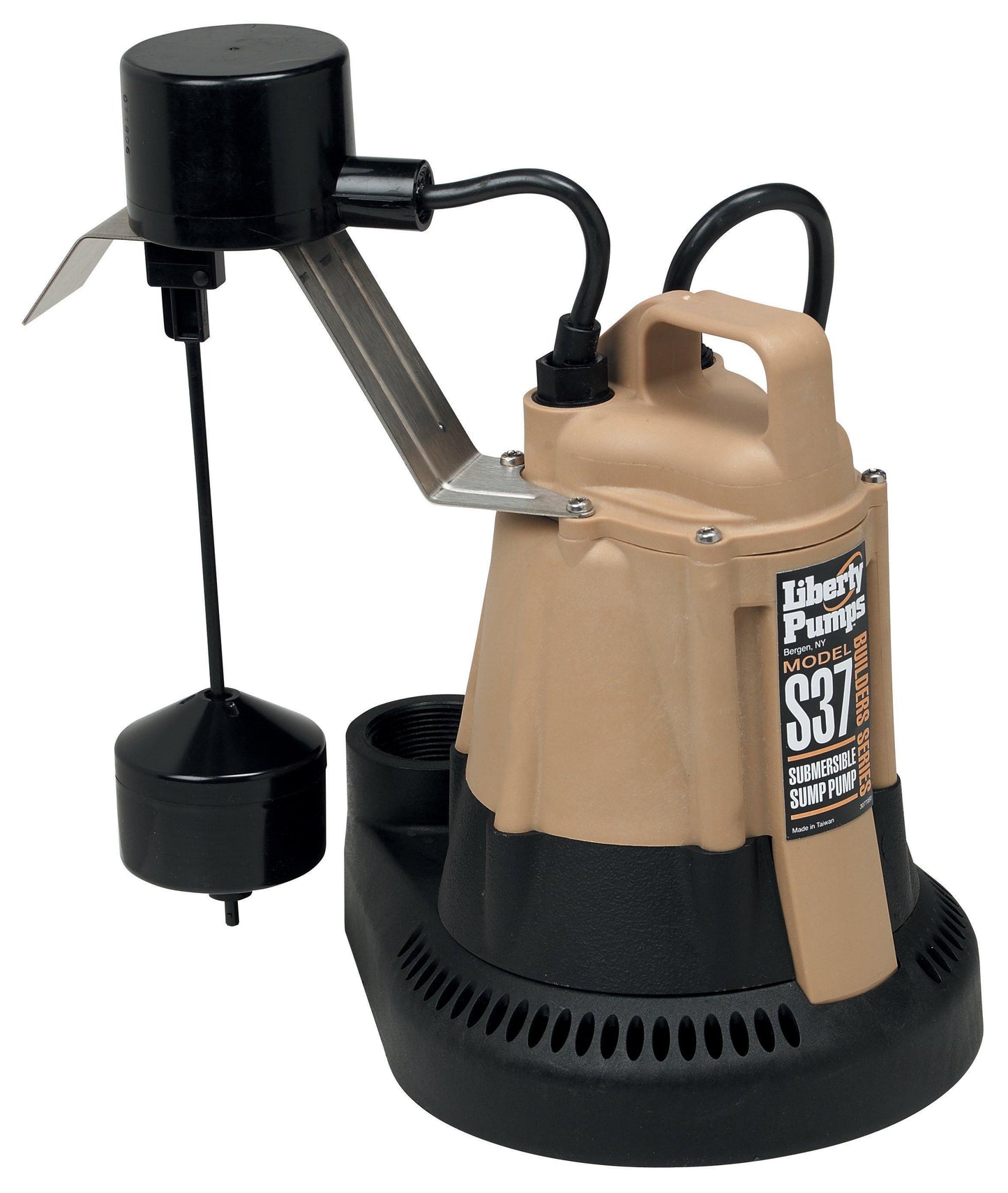 Liberty S37 - 1/3 HP Sump Pump with Vertical Float, 10' Power Cord, 1-PHASE, 115V | Plumbers Center