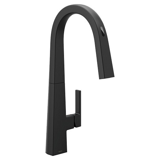 Moen S75005EV2BL Nio Motion Control Smart 1-Handle Kitchen Faucet with Pulldown Sprayer, Matte Black 