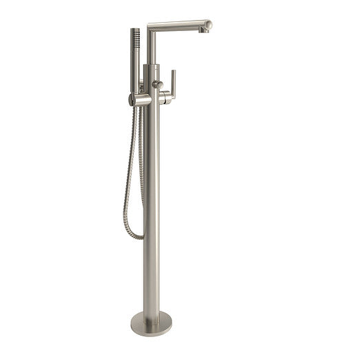 Moen S93005BN Arris Free Standing One-Handle Tub Filler with Handheld Shower, Brushed Nickel