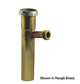 OS&B 859-8 Slip Joint Dishwasher Tailpiece with 1/2" Hose Thread Branch, Rough Brass