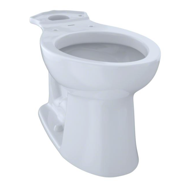 Toto C244EF#01 Entrada Universal Height Elongated Toilet Bowl in Cotton White 