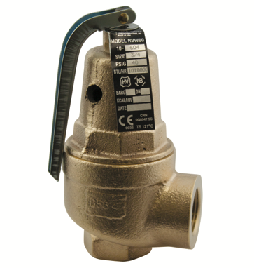 Apollo Valves 1060625 1-1/4" RVW60 7,390,000 BTU Capacity, Bronze Relief Valve, 125 psi | Plumbers Center