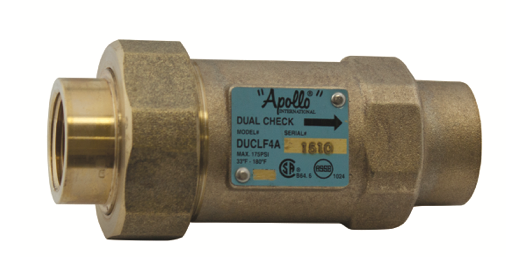 Apollo Valves 4ALF3A33A - 1/2"FNPT Dual Check Backflow Valve | Plumbers Center