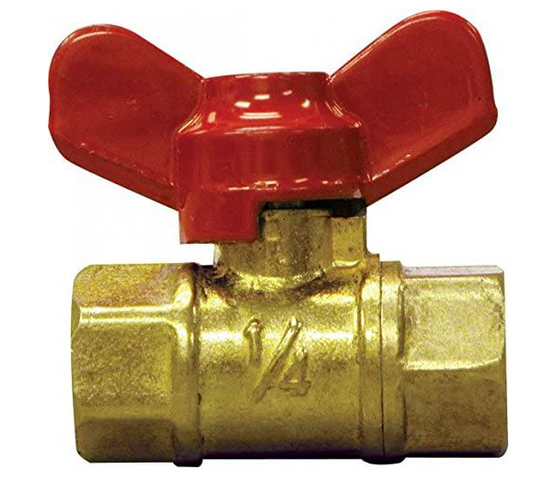 Winters SMV533 1/4" Female NPT SMV Brass Mini Ball Valve with T-Handle 