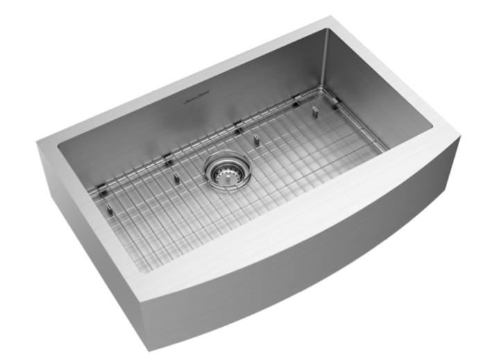 American Standard 18SB9332200A.075 Pekoe 33x22 Under-Mount or Flush Mount Apron Kitchen Sink in Stainless Steel 