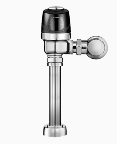 Sloan 3790071 Optima 8111-1.28-OR Battery Operated Exposed Sensor Water Closet Flushometer, 1.28 gpf, Single Flush, with Electrical Override, Top Spud Fixture Connection, Polished Chrome 