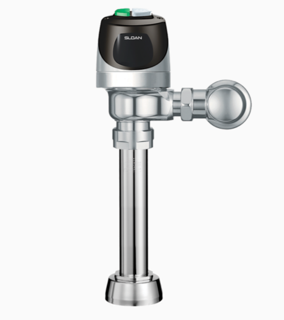 Sloan 3370400 ECOS 8111-1.6/1.1 Battery-Powered ECOS® Exposed Sensor Water Closet Flushometer, 1.6/1.1 gpf, Dual Flush, Top Spud Connection, Polished Chrome 