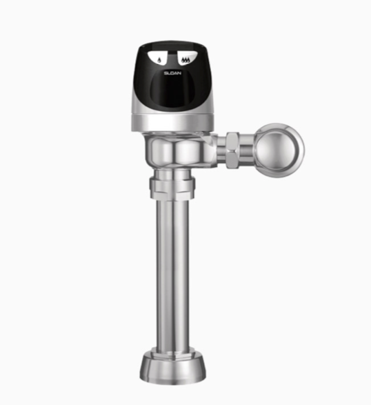 Sloan 3370000 Solis 8111-1.6/1.1 GPF SOLIS® Exposed Solar Powered Sensor Water Closet Flushometer, Dual Flush, Top Spud Connection, Polished Chrome 