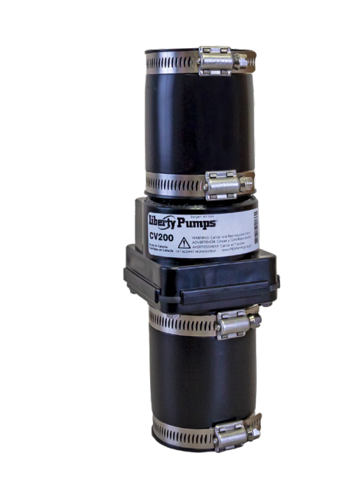 Liberty Pumps CV200 - 2" Sump Pump Economy Check Valve with ABS Body & Rubber Slip-On Connections with Hose Clamps | Plumbers Center