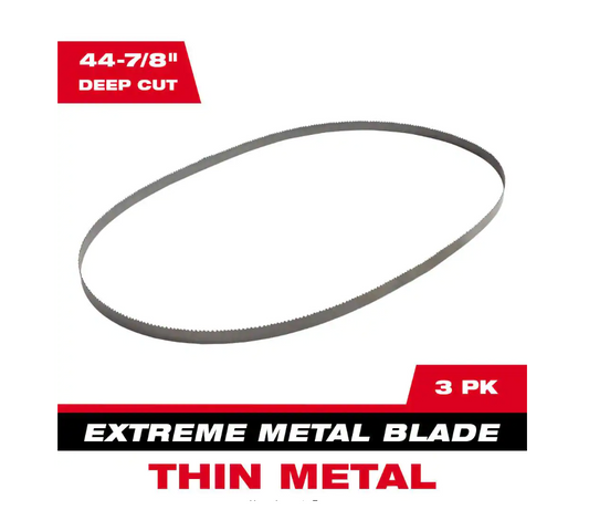 Milwaukee 48-39-0611 - Extreme Thin Metal 12/14 TPI Deep Cut Band Saw Blades - 3 Pack | Plumbers Center