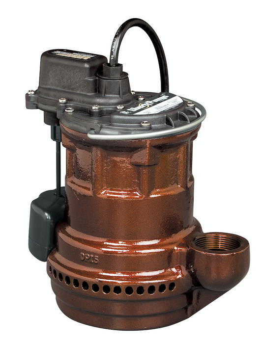 Liberty Pumps 240 - 1/4 HP Manual Cast Iron Submersible Sump Pump with 115V, 1 Phase, 10' ft Cord, 1-1/2" Discharge (Less Float) | Plumbers Center