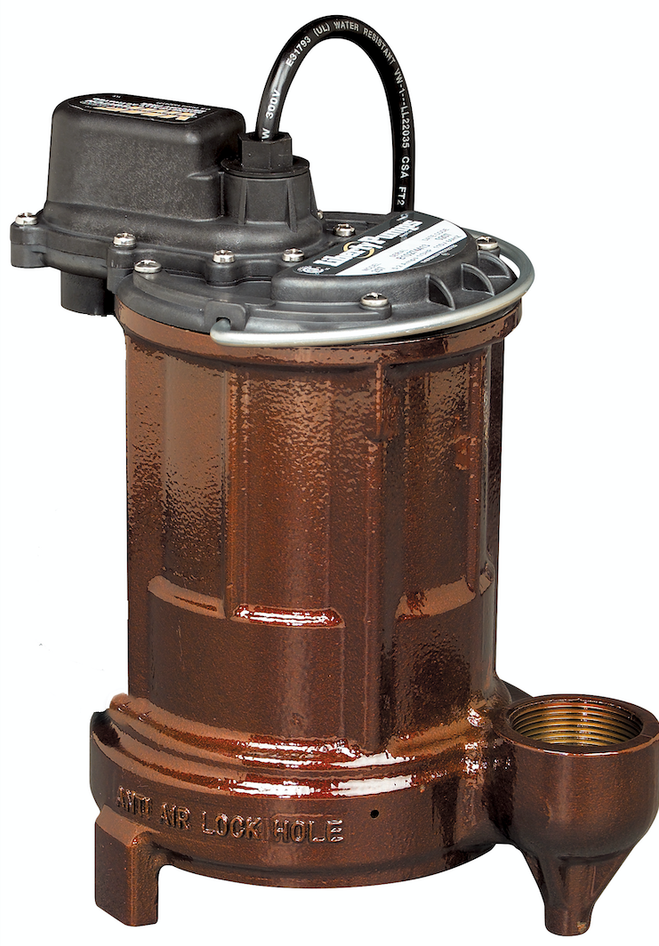 Liberty Pumps 250 - 1/3 HP Manual Cast Iron Submersible Sump/Effluent Pump, 1 Phase, 115V, 10 ft Cord, 1-1/2" Discharge (Less Float Switch) | Plumbers Center