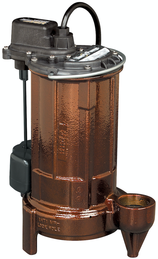 Liberty Pumps 287HV - 1/2 HP High Voltage (208-230V) Cast Iron Submersible Sump/Effluent Pump with Vertical Magnetic Float Switch (VMF) 10' Power Cord, 115V, 1-1/2" Discharge | Plumbers Center