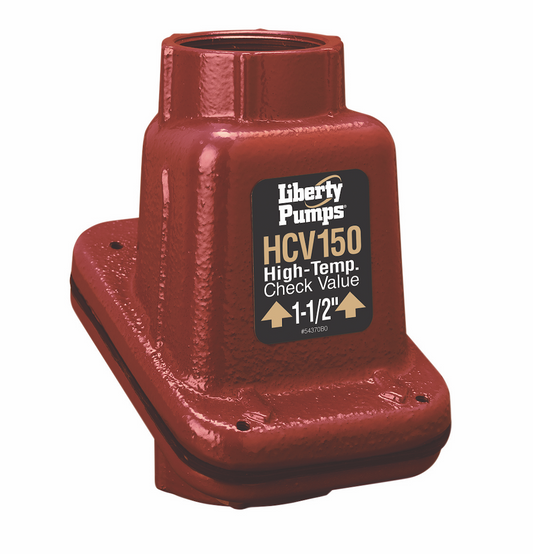 Liberty Pumps HCV150 - 1-1/2" FNPT HD High Temperature Cast Iron Check Valve, 200ºF | Plumbers Center