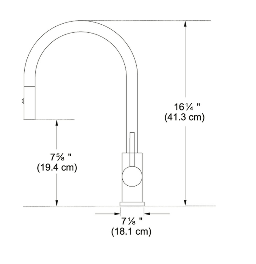 Franke FF3352 - Cube T316 Stainless Steel Sleek Outdoor Kitchen Faucet, Stainless Steel